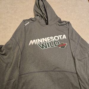 Minnesota Wild Reebok Gray Hoodie